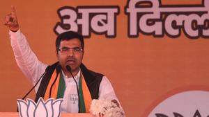 BJP MP Pravesh Verma was twice banned from campaigning for the Delhi Assembly Election.(Vipin Kumar/HT PHOTO) BJP MP Pravesh Verma was twice banned from campaigning for the Delhi Assembly Election.(Vipin Kumar/HT PHOTO)