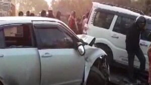 Two persons were killed and another seriously injured when two cars collided head-on at Birbhum district in West Bengal(ANI/Twitter)