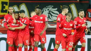 Bundesliga - Bayer Leverkusen v Borussia Dortmund - BayArena, Leverkusen, Germany - February 8, 2020 Bayer Leverkusen's Leon Bailey celebrates scoring their third goal with teammates(REUTERS) Bundesliga - Bayer Leverkusen v Borussia Dortmund - BayArena, Leverkusen, Germany - February 8, 2020 Bayer Leverkusen's Leon Bailey celebrates scoring their third goal with teammates(REUTERS)