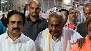 Former Prime Minister and Janta Dal (Secular) Chief H. D. Deve Gowda asked regional parties to work with Congress.(ANI Photo) Former Prime Minister and Janta Dal (Secular) Chief H. D. Deve Gowda asked regional parties to work with Congress.(ANI Photo)