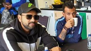 A file photo of Rohit Sharma (L) and Yuzvendra Chahal.(Twitter) A file photo of Rohit Sharma (L) and Yuzvendra Chahal.(Twitter)