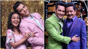 Aditya Narayan with Neha Kakkar (L) and with his father Udit Narayan on the sets of Indian Idol 11. Aditya Narayan with Neha Kakkar (L) and with his father Udit Narayan on the sets of Indian Idol 11.