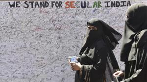 The BJP leader said people are sporting burqas in Delhi’s Shaheen Bagh protest against the new citizenship law, and added, “The burqa helps terrorists”.(Anshuman Poyrekar/HT Photo)