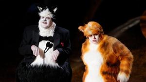 James Corden and Rebel Wilson in Cats costumes present the Oscar for Best Visual Effects at the 92nd Academy Awards.(REUTERS) James Corden and Rebel Wilson in Cats costumes present the Oscar for Best Visual Effects at the 92nd Academy Awards.(REUTERS)