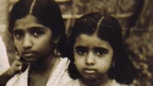 A childhood picture of Lata Mangeshkar and Asha Bhosle has been shared by Amitabh Bachchan. A childhood picture of Lata Mangeshkar and Asha Bhosle has been shared by Amitabh Bachchan.