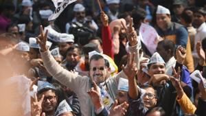 CPI(M) congratulated AAP as the ruling party led by 57 seats.(Amal KS/HT Photos) CPI(M) congratulated AAP as the ruling party led by 57 seats.(Amal KS/HT Photos)