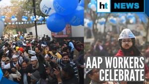 <p>Early trends in the Delhi assembly poll counting shows AAP comfortably cross the half way mark. The BJP, though a distant second, seemed to have made considerable gain from their performance in 2015 polls, showed early trends. Celebrations have broken out outside AAP headquarters in the national capital, where party workers converged to celebrate the party's good show in the poll. Watch the video for more details.</p> <p>Early trends in the Delhi assembly poll counting shows AAP comfortably cross the half way mark. The BJP, though a distant second, seemed to have made considerable gain from their performance in 2015 polls, showed early trends. Celebrations have broken out outside AAP headquarters in the national capital, where party workers converged to celebrate the party's good show in the poll. Watch the video for more details.</p>