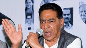 Delhi Congress chief Subhash Chopra addresses media, at party headquarters, in New Delhi on February 5, 2020.(ANI Photo) Delhi Congress chief Subhash Chopra addresses media, at party headquarters, in New Delhi on February 5, 2020.(ANI Photo)