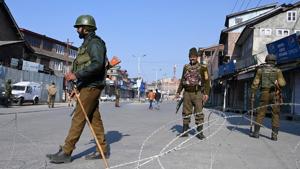 Lone was arrested in August and was first lodged at a hotel in Srinagar. He was then shifted to a legislators’ hostel and booked under the PSA on Sunday.(AFP file photo) Lone was arrested in August and was first lodged at a hotel in Srinagar. He was then shifted to a legislators’ hostel and booked under the PSA on Sunday.(AFP file photo)