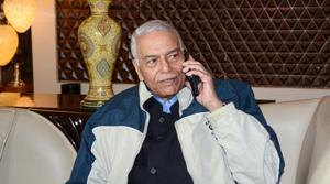 Yashwant Sinha took a jibe at the BJP after the party failed to cross double digits in results announced for polls held for Delhi Assembly(PTI Photo) Yashwant Sinha took a jibe at the BJP after the party failed to cross double digits in results announced for polls held for Delhi Assembly(PTI Photo)
