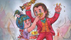 The controversial Amul ad in which butter is smeared on Joaquin Phoenix’s face. The controversial Amul ad in which butter is smeared on Joaquin Phoenix’s face.