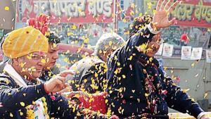 All the approaches focussed on highlighting one thing — brand Arvind Kejriwal, Delhi’s CM and AAP’s national convener.(Photo: Sanchit Khanna/Hindustan Times) All the approaches focussed on highlighting one thing — brand Arvind Kejriwal, Delhi’s CM and AAP’s national convener.(Photo: Sanchit Khanna/Hindustan Times)