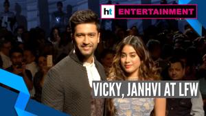 <p>Vicky Kaushal and Janhvi Kapoor walked the ramp at Lakme Fashion Week 2020's inaugural show. Janhvi donned a multi-coloured floor length gown. Vicky wore an ethnic piece by designer Kunal Rawal. Lakme Fashion Week 2020 kicked off on Feb 11 in Mumbai. The fashion show is being held from February 11 to February 16.</p>