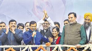 Kejriwal’s stupendous success is somewhat surprising if one looks at his party’s performance in the last two elections in Delhi, the municipal elections in 2017 and the Lok Sabha elections in mid-2019(PTI) Kejriwal’s stupendous success is somewhat surprising if one looks at his party’s performance in the last two elections in Delhi, the municipal elections in 2017 and the Lok Sabha elections in mid-2019(PTI)
