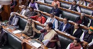 Finance Minister Nirmala Sitharaman speaks in the Lok Sabha during the Budget Session of Parliament, in New Delhi, Tuesday, Feb. 11, 2020.(PTI file photo) Finance Minister Nirmala Sitharaman speaks in the Lok Sabha during the Budget Session of Parliament, in New Delhi, Tuesday, Feb. 11, 2020.(PTI file photo)