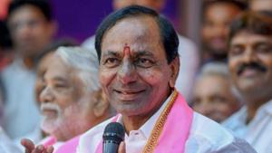 Telangana Chief Minister K Chandrashekar Rao has announced that he would soon conduct a meeting of all regional parties and like-minded chief ministers in Hyderabad opposing the CAA and NRC, which are anti-constitutional.(PTI PHOTO.) Telangana Chief Minister K Chandrashekar Rao has announced that he would soon conduct a meeting of all regional parties and like-minded chief ministers in Hyderabad opposing the CAA and NRC, which are anti-constitutional.(PTI PHOTO.)