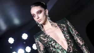 The fashion creation from Naeem Khan is modelled during New York's Fashion Week.(AP) The fashion creation from Naeem Khan is modelled during New York's Fashion Week.(AP)