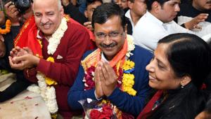 Delhi Chief Minister and AAP convenor Arvind Kejriwal (C)(Photo: Rajiv Tyagi / Hindustan Times) Delhi Chief Minister and AAP convenor Arvind Kejriwal (C)(Photo: Rajiv Tyagi / Hindustan Times)