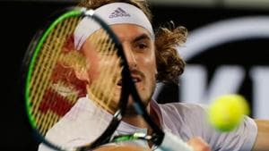 Greece's Stefanos Tsitsipas in action.(REUTERS)