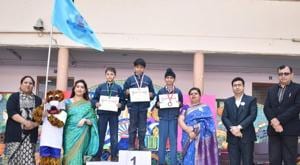 The dignitaries present were school chairman Dr RK Tandon and principal Reema Tandon(HT) The dignitaries present were school chairman Dr RK Tandon and principal Reema Tandon(HT)
