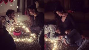 Sushmita Sen with boyfriend Rohman Shawl and daughters Renee and Alisah during Valentine’s Day celebrations. Sushmita Sen with boyfriend Rohman Shawl and daughters Renee and Alisah during Valentine’s Day celebrations.