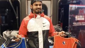 Shreyas Iyer at NBA All-Star weekend.(Twitter/Shreyas Iyer) Shreyas Iyer at NBA All-Star weekend.(Twitter/Shreyas Iyer)