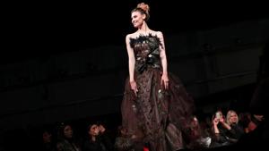 A model displays a design partially made of chocolate in a fashion show during an annual chocolate festival in Brussels, Thursday, Feb. 13, 2020. (AP Photo/Francisco Seco)(AP) A model displays a design partially made of chocolate in a fashion show during an annual chocolate festival in Brussels, Thursday, Feb. 13, 2020. (AP Photo/Francisco Seco)(AP)