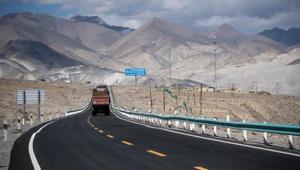 This picture shows a truck driving along the China-Pakistan Friendship Highway before the Karakorum mountain range near Tashkurgan in China's western Xinjiang province.(AFP FILE) This picture shows a truck driving along the China-Pakistan Friendship Highway before the Karakorum mountain range near Tashkurgan in China's western Xinjiang province.(AFP FILE)