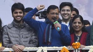 Delhi Chief Minister Arvind Kejriwal-led AAP won a landslide victory in the elections, getting 62 of the 70 seats -- just five short of its record 67-seat tally in the 2015 assembly polls.(Sanjeev Verma/HT PHOTO) Delhi Chief Minister Arvind Kejriwal-led AAP won a landslide victory in the elections, getting 62 of the 70 seats -- just five short of its record 67-seat tally in the 2015 assembly polls.(Sanjeev Verma/HT PHOTO)