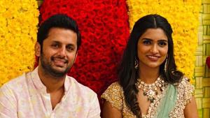 Actor Nithiin on Saturday got engaged to girlfriend Shalini Kandukuri in a private ceremony. Actor Nithiin on Saturday got engaged to girlfriend Shalini Kandukuri in a private ceremony.