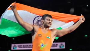 File image of Deepak Punia.(UWW) File image of Deepak Punia.(UWW)