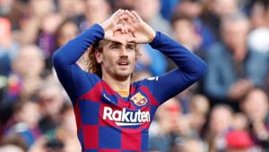Barcelona's Antoine Griezmann celebrates scoring their first goal.(REUTERS) Barcelona's Antoine Griezmann celebrates scoring their first goal.(REUTERS)