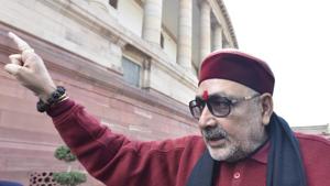 Minister of Animal Husbandry, Dairying and Fisheries, Giriraj Singh seeks a law to control country’s population.(Sonu Mehta/HT PHOTO) Minister of Animal Husbandry, Dairying and Fisheries, Giriraj Singh seeks a law to control country’s population.(Sonu Mehta/HT PHOTO)