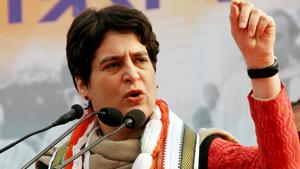 Priyanka tweeted video put out by Jamia students group and asked government to act against the policemen seen beating students.(ANI Photo) Priyanka tweeted video put out by Jamia students group and asked government to act against the policemen seen beating students.(ANI Photo)