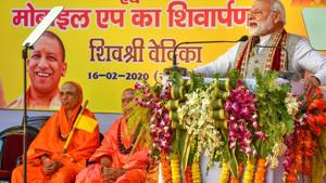 Prime Minister Narendra Modi listed his government’s achievements in Varanasi(PTI Photo) Prime Minister Narendra Modi listed his government’s achievements in Varanasi(PTI Photo)