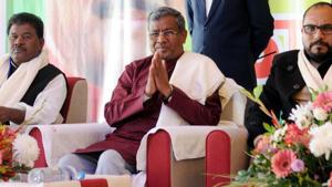 Jharkhand’s well-known tribal face Babulal Marandi had left the BJP in 2006 to form his own party.(HT Photo) Jharkhand’s well-known tribal face Babulal Marandi had left the BJP in 2006 to form his own party.(HT Photo)
