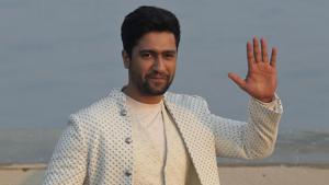 Bollywood actor Vicky Kaushal displays creations by Kunal Rawal during Lakme Fashion Week in Mumbai, India, Sunday, Feb.16, 2020.(AP) Bollywood actor Vicky Kaushal displays creations by Kunal Rawal during Lakme Fashion Week in Mumbai, India, Sunday, Feb.16, 2020.(AP)