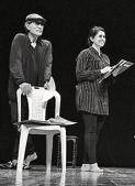 Actor Denzil Smith and Sonali Kulkarni in a still from the rehearsals of the play, Mirror Crack’d Actor Denzil Smith and Sonali Kulkarni in a still from the rehearsals of the play, Mirror Crack’d