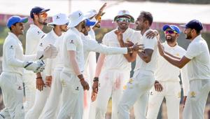 Karnataka are three matches from completing a clean sweep in Indian cricket(PTI) Karnataka are three matches from completing a clean sweep in Indian cricket(PTI)