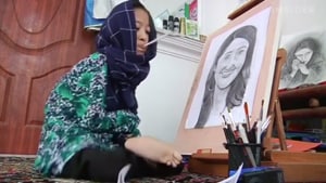 Afghan artist Robaba Mohammadi has also launched a dedicated centre to help train other disabled artists.(insiderart/Instagram)