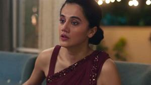 Taapsee Pannu in a still from Thappad. Taapsee Pannu in a still from Thappad.