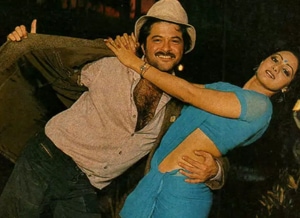 Anil Kapoor and Sridevi in a still from Mr India. Anil Kapoor and Sridevi in a still from Mr India.