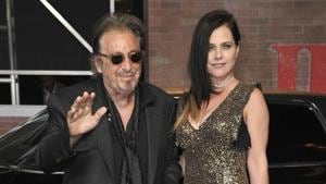 Al Pacino, left, and Meital Dohan arrive at the Los Angeles premiere of The Irishman.(Richard Shotwell/Invision/AP) Al Pacino, left, and Meital Dohan arrive at the Los Angeles premiere of The Irishman.(Richard Shotwell/Invision/AP)