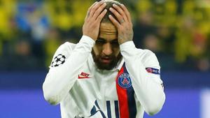 Paris St Germain's Neymar reacts.(REUTERS) Paris St Germain's Neymar reacts.(REUTERS)