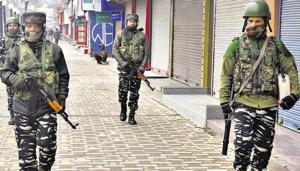 The three terrorists were killed in an overnight encounter in Tral.(HT File Photo) The three terrorists were killed in an overnight encounter in Tral.(HT File Photo)