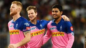 Representative image: Rajasthan Royals skipper Steve Smith (2nd L) celebrates with his teammates.(AFP) Representative image: Rajasthan Royals skipper Steve Smith (2nd L) celebrates with his teammates.(AFP)