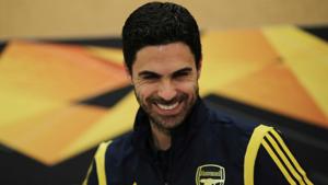 Arsenal manager Mikel Arteta during the press conference(REUTERS) Arsenal manager Mikel Arteta during the press conference(REUTERS)