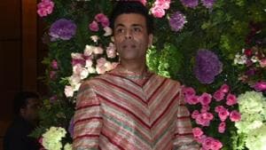 Filmmaker Karan Johar at actor Armaan Jain's wedding reception in Mumbai.(IANS) Filmmaker Karan Johar at actor Armaan Jain's wedding reception in Mumbai.(IANS)