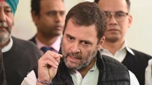 The video of two young Dalit men being tortured in Rajasthan is “horrific and sickening”, said Rahul Gandhi.(Sonu Mehta/HT PHOTO) The video of two young Dalit men being tortured in Rajasthan is “horrific and sickening”, said Rahul Gandhi.(Sonu Mehta/HT PHOTO)