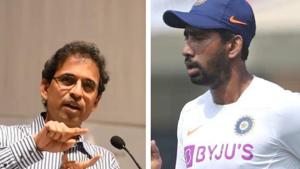 Harsha Bhogle and Wriddhiman Saha.(HT Collage) Harsha Bhogle and Wriddhiman Saha.(HT Collage)